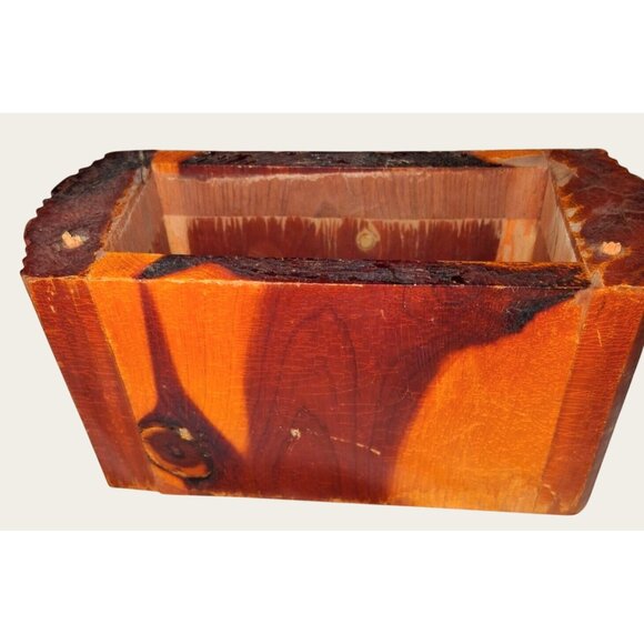 Vintage Wooden Planter Box With Vine Design & Engraved Quote - Picture 4 of 8